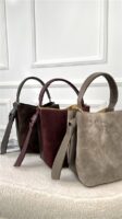 Bucket Bag Combi Suede + Leder Bordeaux