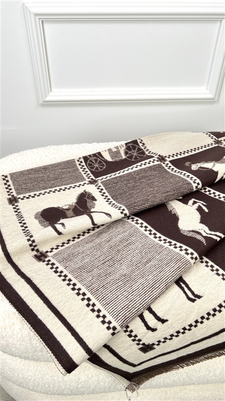 H-Sjaal Anagram Bruin