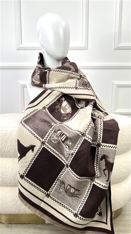 H-Sjaal Anagram Bruin