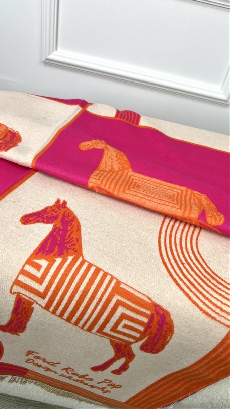 Hermes Sjaal Stn121-25 Orange