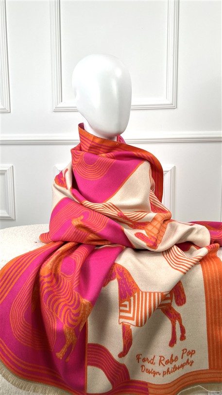 Hermes Sjaal Stn121-25 Orange