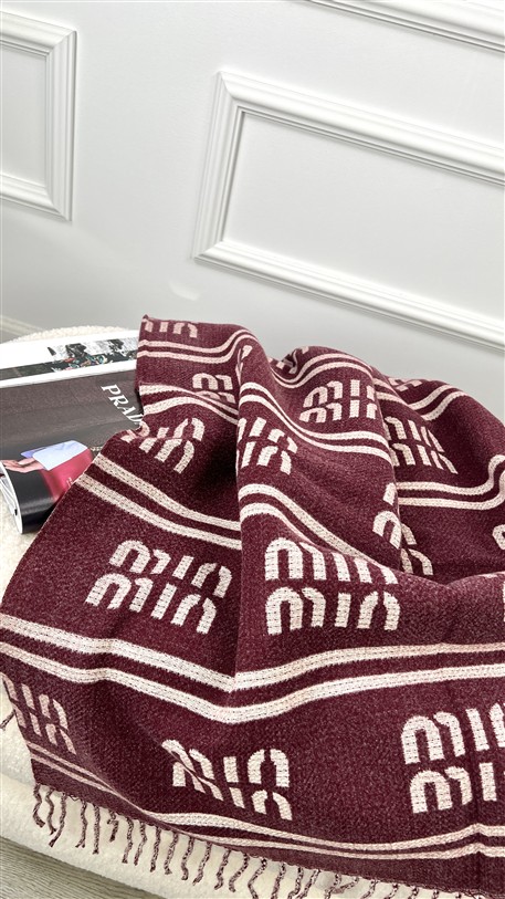 Sjaal Miu Allover Bordeaux