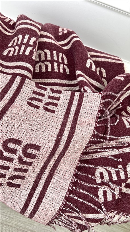 Sjaal Miu Allover Bordeaux