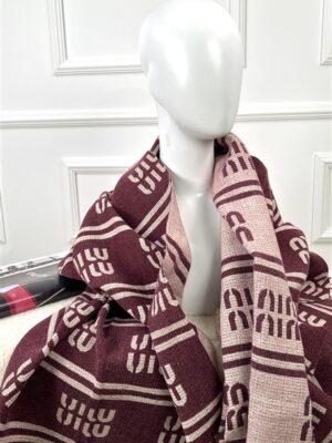 Sjaal Miu Allover Bordeaux