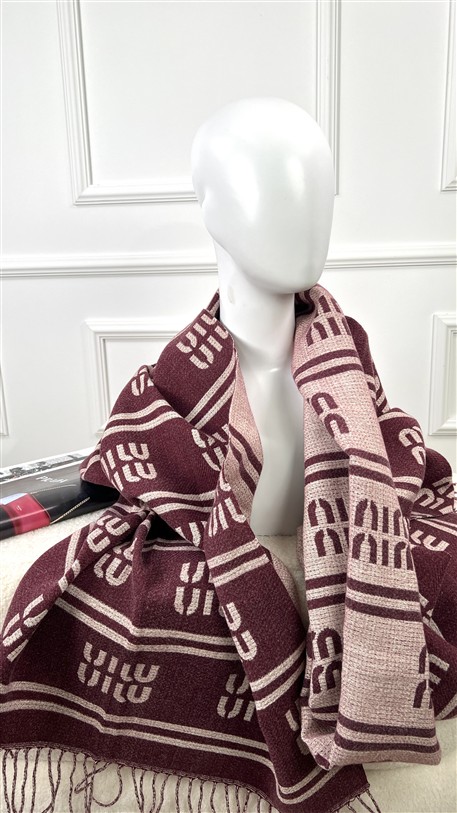 Sjaal Miu Allover Bordeaux