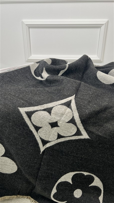 Lv Sjaal Big Logo Zwart