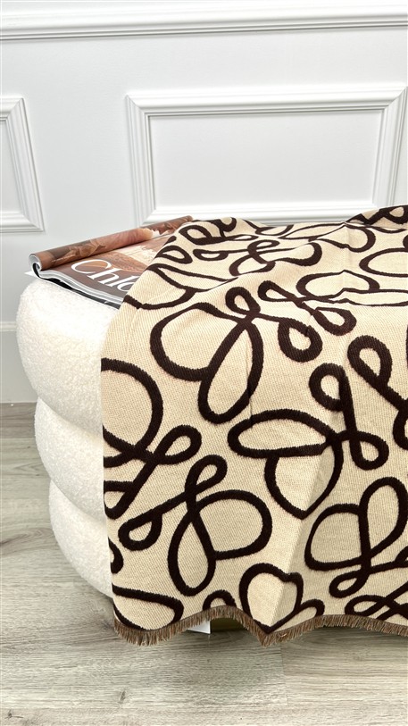 Loew Sjaal All Over Bruin