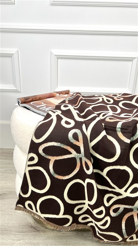 Loew Sjaal All Over Bruin