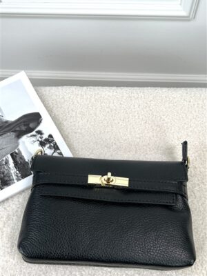 Shoulder Bag H-Sluiting Leder Zwart