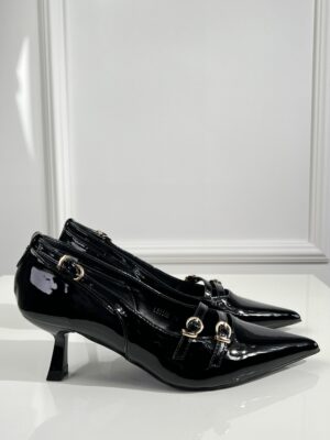 Lak Pump Ls5506 Gespen Met Kitten Heels