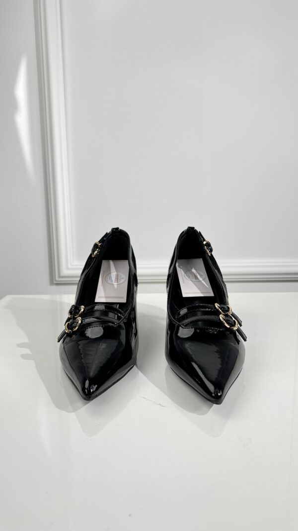 Lak Pump Ls5506 Gespen Met Kitten Heels