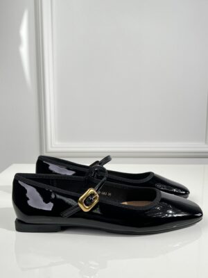 Lak Ballerina 68-383 Met Bandje Zwart