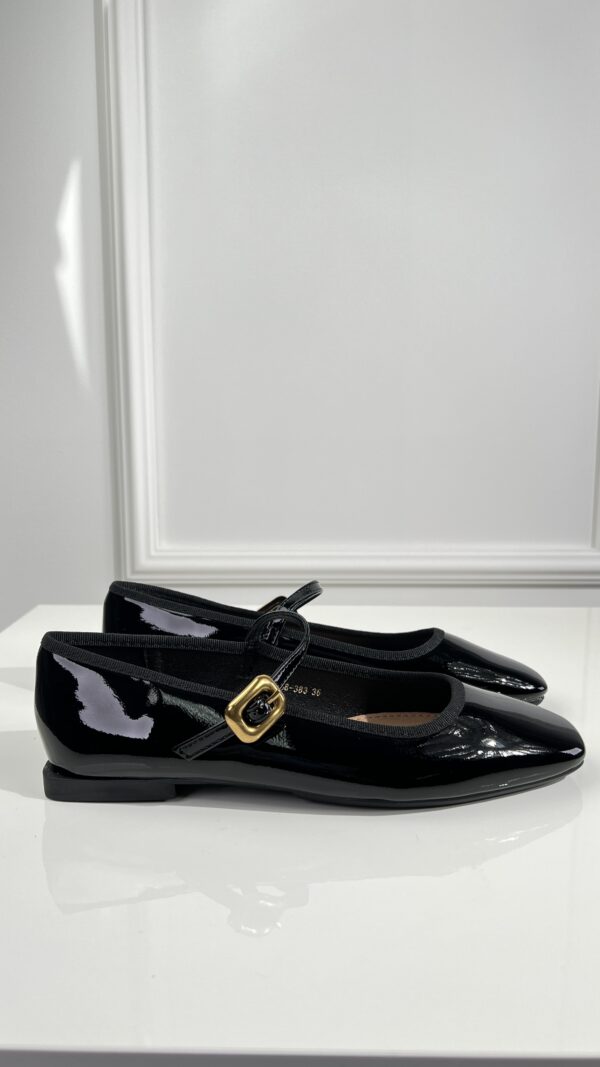 Lak Ballerina 68-383 Met Bandje Zwart