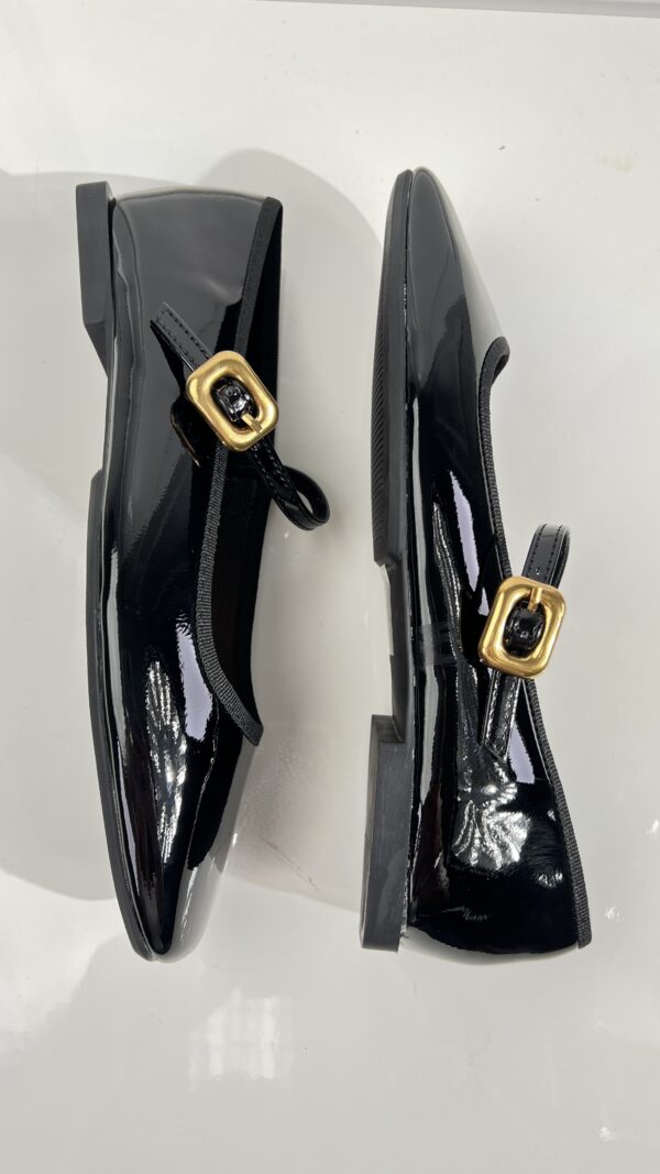 Lak Ballerina 68-383 Met Bandje Zwart