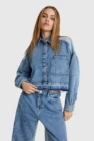 Alix Mix Denim Blouse