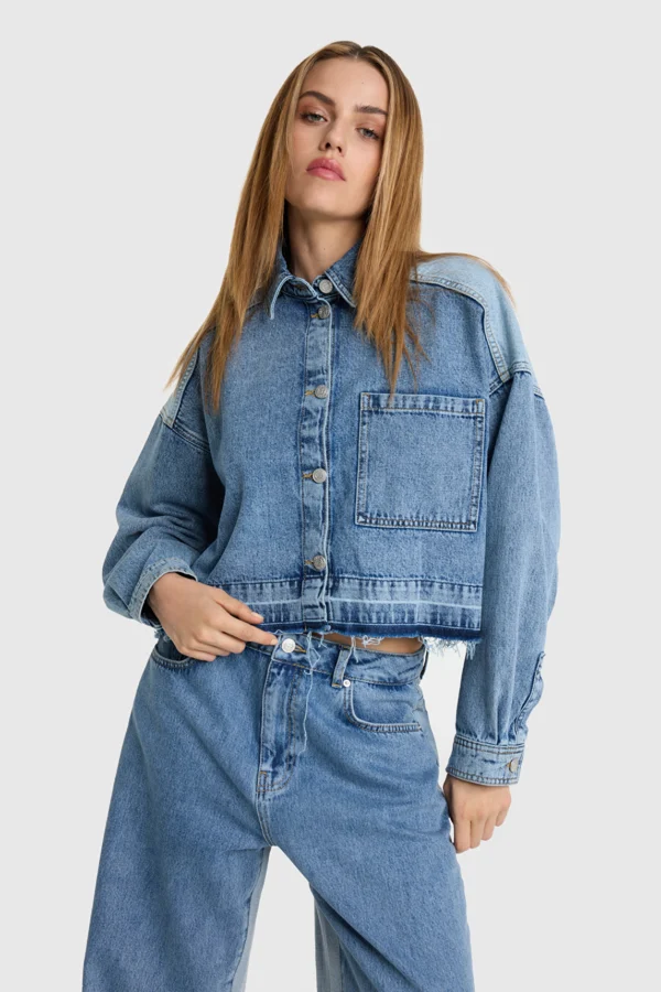 Alix Mix Denim Blouse