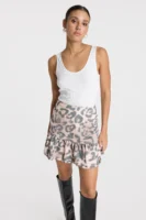 ALIX Jaguar Mini Skirt Animal Print 250325005