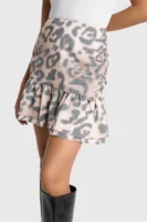 ALIX Jaguar Mini Skirt Animal Print 250325005