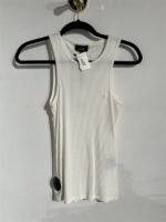 ALIX Knitted Rib Tank Top Soft White