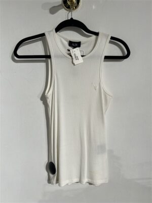 ALIX Knitted Rib Tank Top Soft White