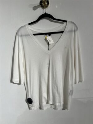T-Shirt Oversized V-Neck Uni Wit