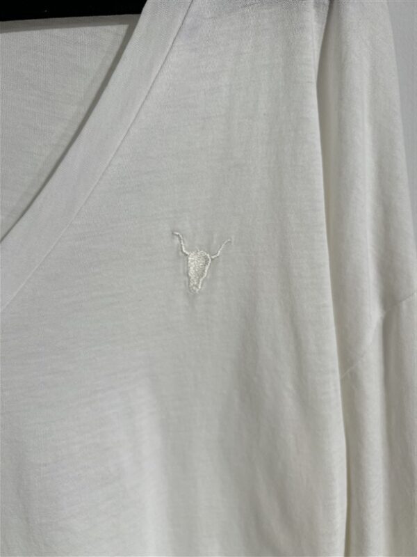 T-Shirt Oversized V-Neck Uni Wit