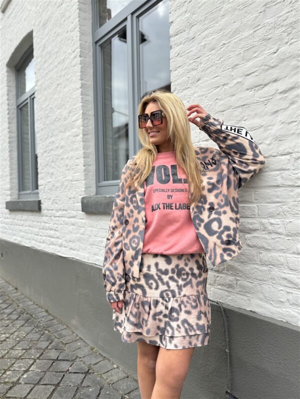 ALIX Jaguar Mini Skirt Animal Print 250325005