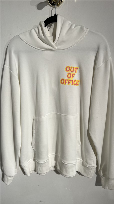 Hoodie Fluo Smiley Print Wit