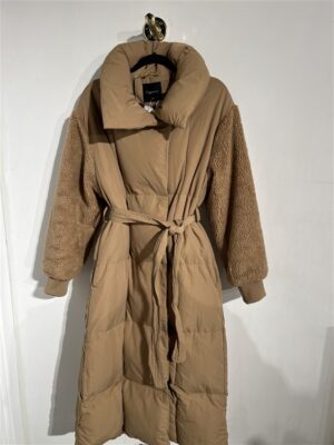 Puffer Coat Fc7577 Teddy Sleeves Camel