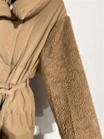 Puffer Coat Fc7577 Teddy Sleeves Camel