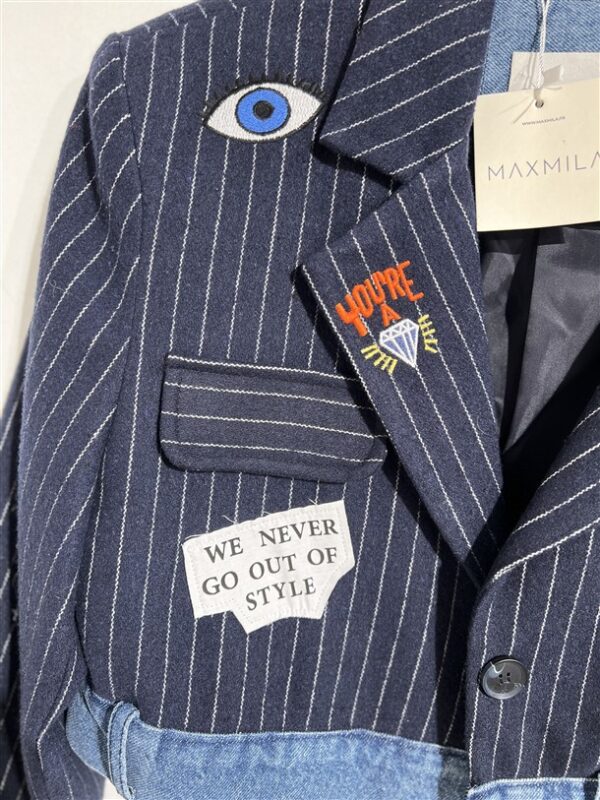 Vest Cody Crop Jeans+pinstripe