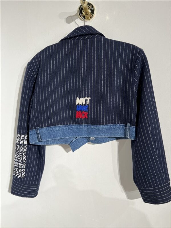 Vest Cody Crop Jeans+pinstripe