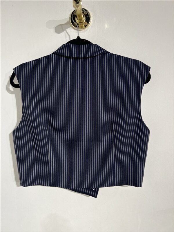 Crop Gilet V331 Pintstripe Navy