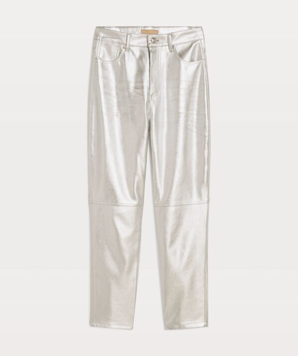 JOSH V Metallic Faux Leather Pants Casey