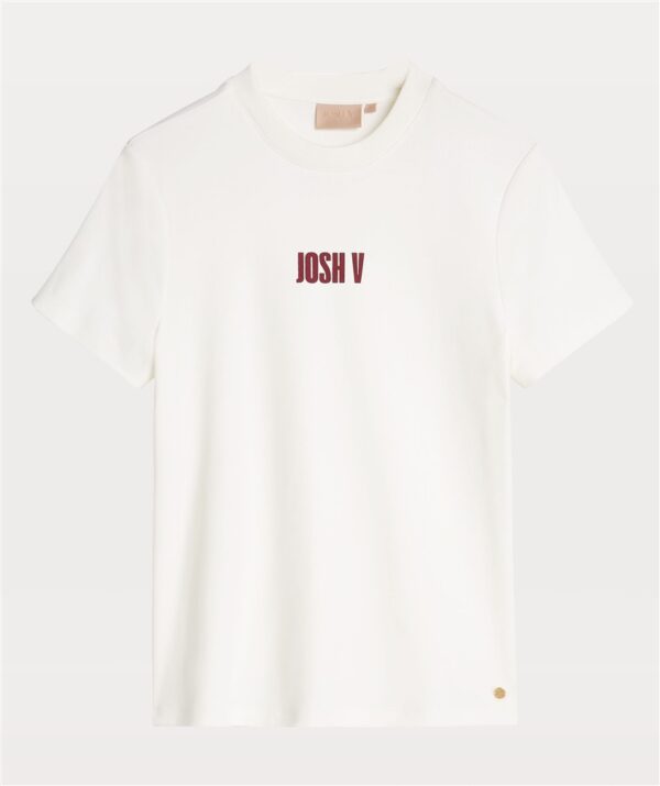 JOSH V T-Shirt Dorie Regular Fit Bordeaux Lette