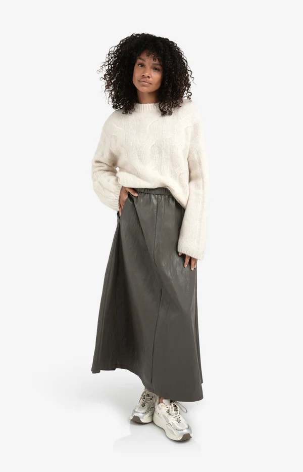 YAYA Midi Skirt 01-409085-510 Faux Leater