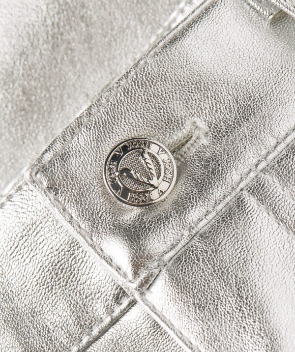 Metallic Faux Leather Skirt Kyle