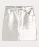 Metallic Faux Leather Skirt Kyle
