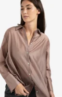 Blouse 01-201171-509 Sheer Back Slit