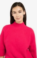 Knit 01-000437-601 Rib Sleeves Rose Red