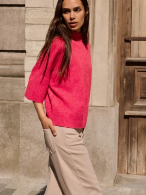 sweater-with-ribbed-three-quarter-sleeves-and-mock-neck_d0c04341-a15c-4836-8b14-c0ba3ecbb847