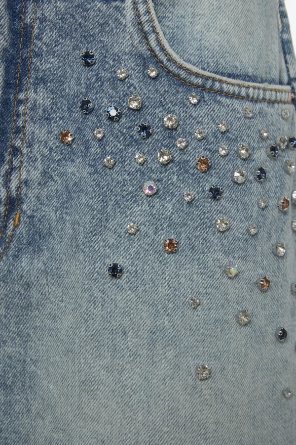Bsb Jeansshort 055-241904 Strass Stones