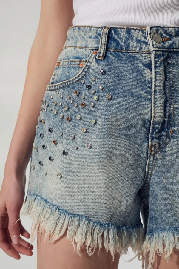 Bsb Jeansshort 055-241904 Strass Stones