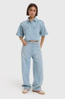 Alix Flowy Denim Pants 2602171602