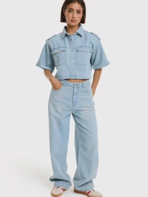 Alix Flowy Denim Pants 2602171602