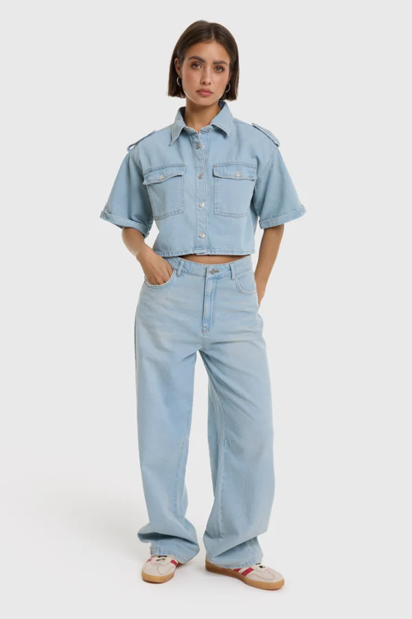 Alix Flowy Denim Pants 2602171602