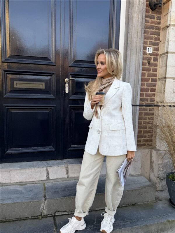 Tweed Blazer 39010jv Flower Buttons