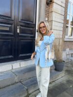 Blazer V2215 Fitted Plain Light Blue