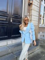 Blazer V2215 Fitted Plain Light Blue