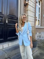 Blazer V2215 Fitted Plain Light Blue